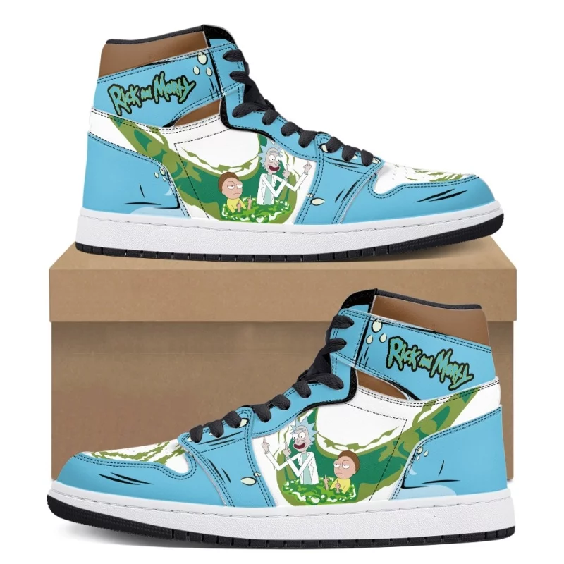 Rick and Morty Dimensional Adventure AJ1 High Top Sneakers - Image 10