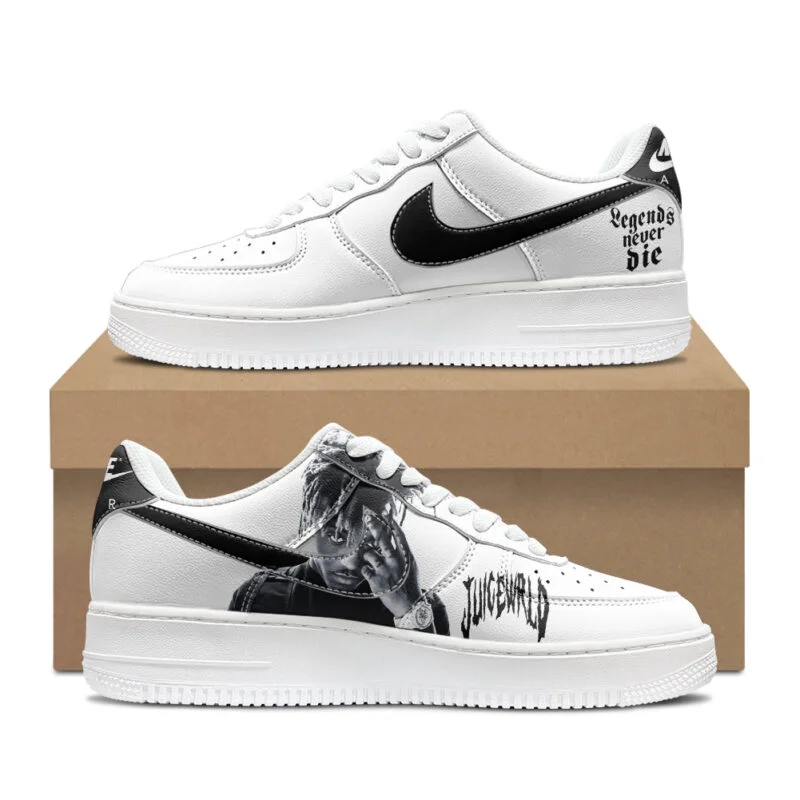 Custom Juice WRLD Nike Air Force 1s | Hand-Painted Sneakers | Unique Rapper-Themed Footwear - Image 2