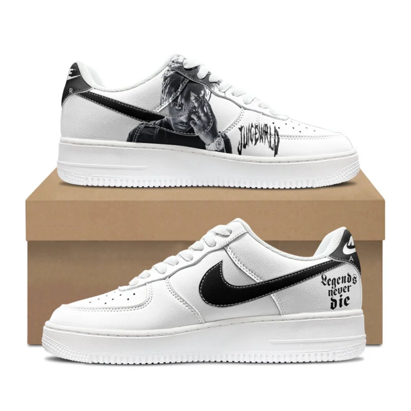 Custom Juice WRLD Nike Air Force 1s | Hand-Painted Sneakers | Unique Rapper-Themed Footwear