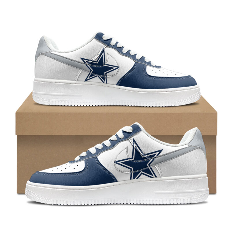 Custom Dallas Cowboys Air Force 1s | Personalized NFL Fan Sneakers | Unique Cowboys-Themed Footwear - Image 2