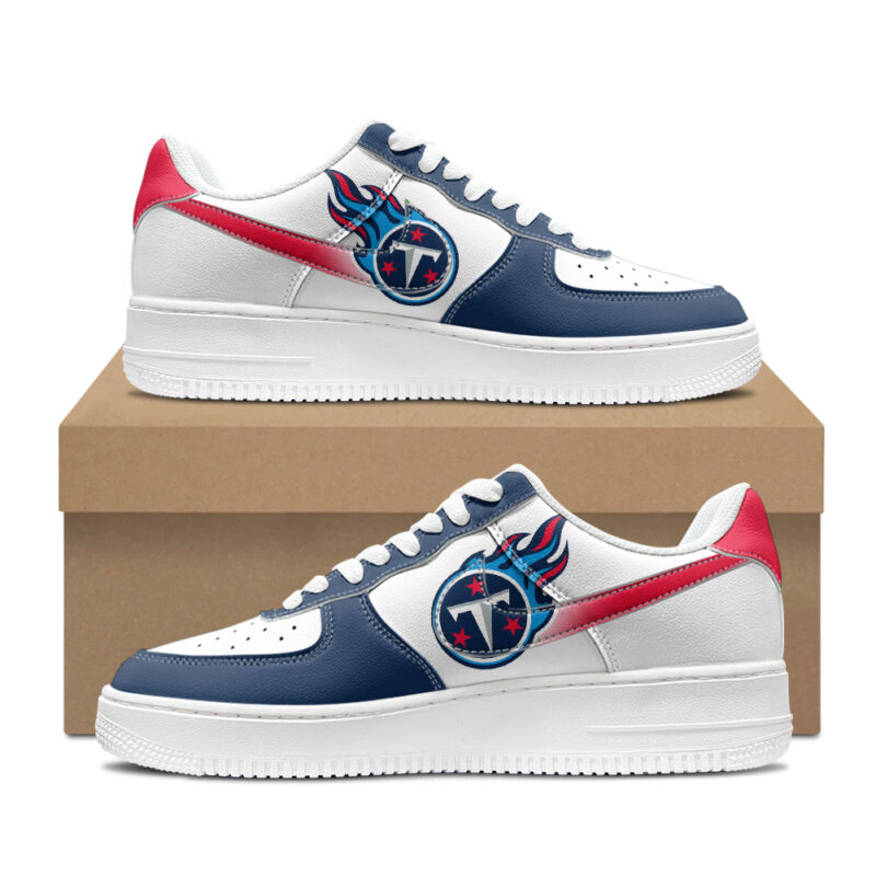 Custom Tennessee Titans Air Force 1s | Personalized NFL Fan Sneakers | Unique Titans-Themed Footwear - Image 2