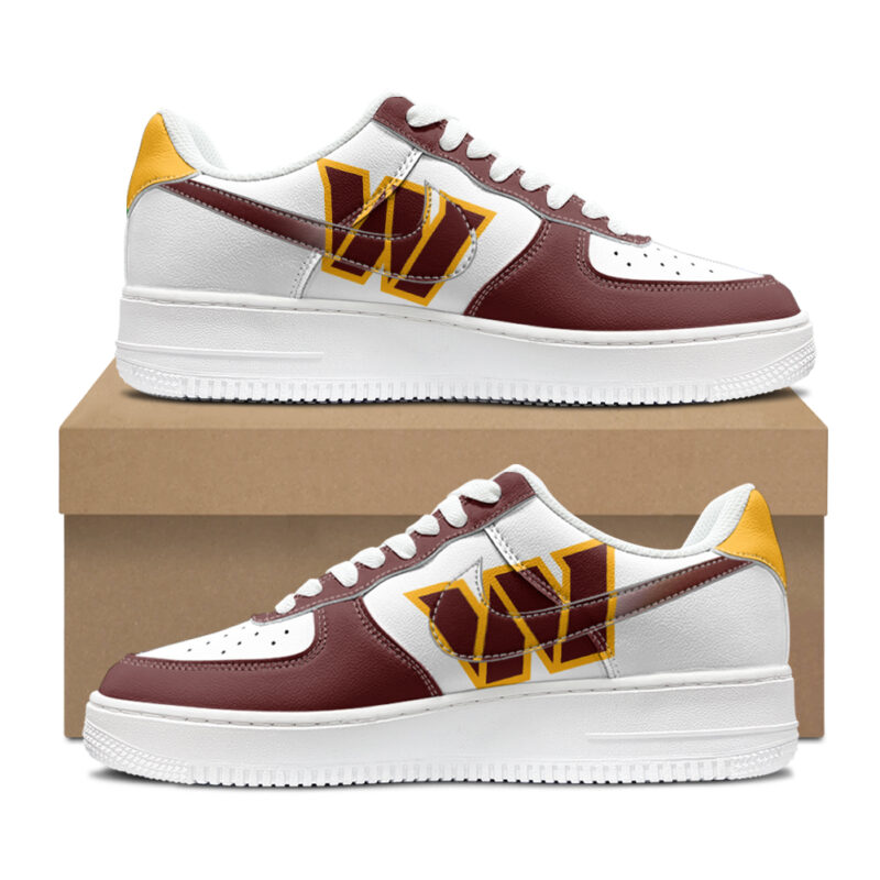 Custom Washington Commanders Air Force 1s | Personalized NFL Fan Sneakers | Unique Commanders-Themed Footwear - Image 2