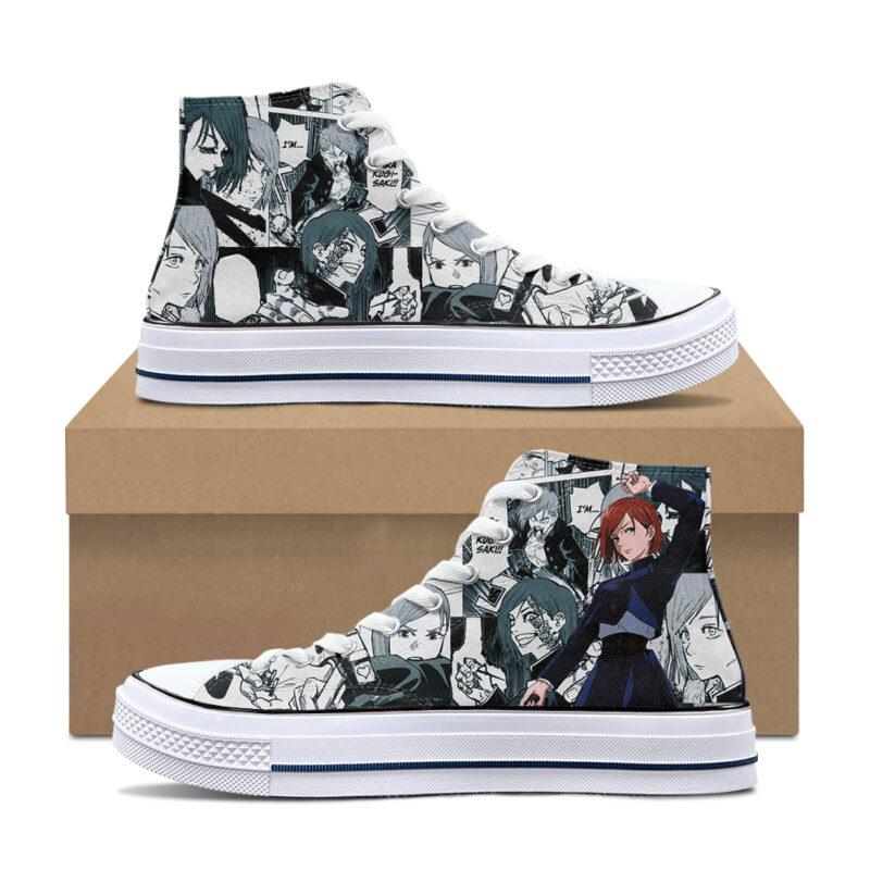 Nobara Kugisaki High-Top Canvas Sneakers | Unisex Jujutsu Kaisen Inspired Shoes | Stylish Anime Footwear for Fans