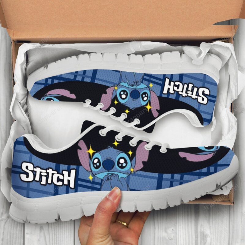 Stitch Disney White Sneakers | Lilo & Stitch Cute Design | Women's Handmade Casual Shoes | Perfect Birthday Gift | Comfortable Lightweight Shoes